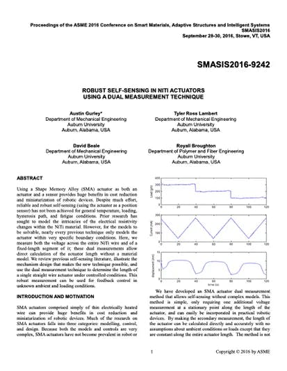 cover image of the research paper Robust Self-Sensing in NiTi Actuators